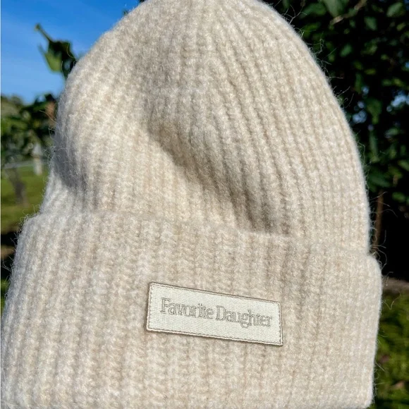 Favorite Daughter Cream Knit Beanie - Picture 9 of 11